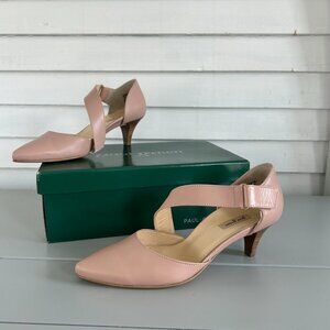 Paul Green Womens Blush Leather Pointed Toe Nicki Asymmetrical Pump Size 4 1/2